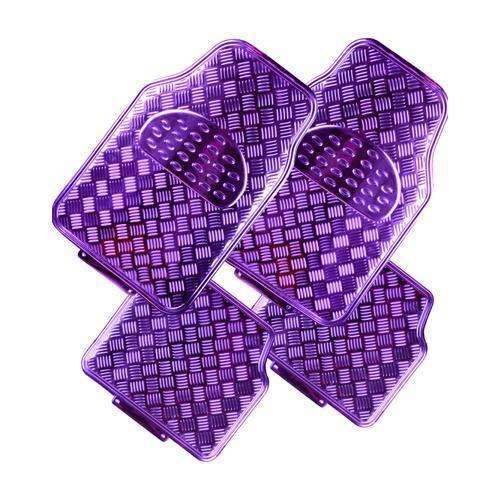 Purple floor store mats car