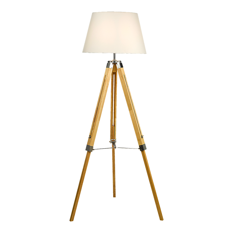 Wooden tripod floor store lamp home bargains