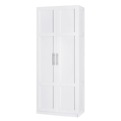 Artiss 2 Door Clothes Wardrobe Cupboard White