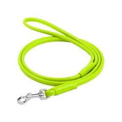 Waudog Leather Round Clip Leash W8MM - L183CM GREEN