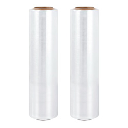 400m 2pcs Stretch Film Shrink Wrap Rolls Protect Package Material Home Warehouse