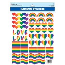 50pcs LGBT Rainbow Stickers Love Heart Funny Skateboard Laptop Vinyl Decal