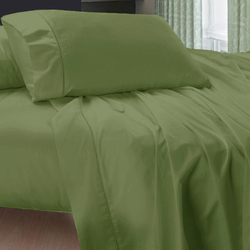 400TC Egyptian Cotton Sheet Set Aloe Green DOUBLE