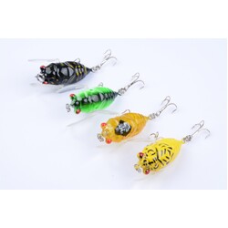 4x Popper Poppers 5cm Fishing Lure Lures Surface Tackle Fresh Saltwater