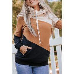 Azura Exchange Cozy Colorblock Hoodie with Side Pockets - XL