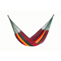 Mayan Legacy Queen Size Outdoor Cotton Mexican Hammock in Imperial Colour