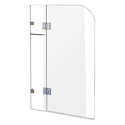 1200 x 1450mm Frameless Bath Panel 10mm Glass Shower Screen By Della Francesca