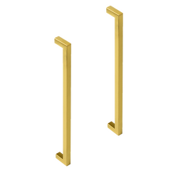 15x Brushed Brass Drawer Pulls Kitchen Cabinet Handles - Gold Finish 256mm