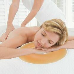 Soft Silicone Face Pillow SPA Gel Face Pad Rest Massage Pillow Cradle Cushion Orange