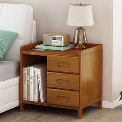 Bamboo Bedside Table Nightstand Storage Bedroom Sofa Side Stand