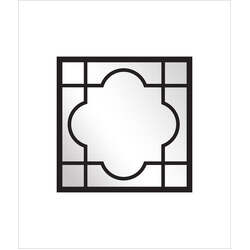 Window Style Mirror - Black Square 75cm x 75cm