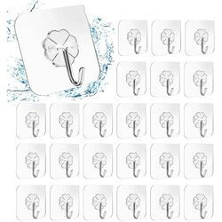 24 Packs Heavy Duty Adhesive Hooks Kitchen Wall Hooks