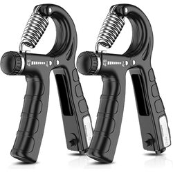 2 Pack Adjustable Hand Grip Strengthener for Hand Grip Strength and Wrist Rehabilitation (Resistance 5-60 kg)