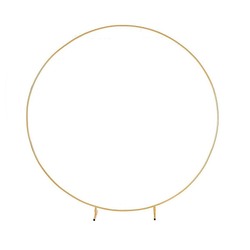 3M Gold Wedding Hoop Round Circle Arch Backdrop Flower Display Stand Frame Background