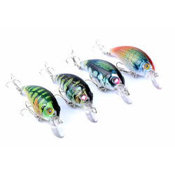 4x 7.5cm Popper Crank Bait Fishing Lure Lures Surface Tackle Saltwater