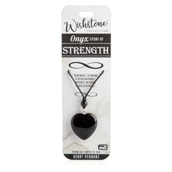 Wishstone Collection Onyx Heart Pendant