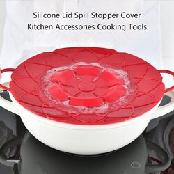 Silicone Lid Spill Stopper Cover for Pot Pan Cooking Tool Flower