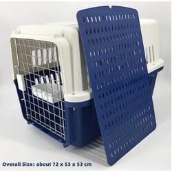 YES4PETS XL Dog Puppy Cat Crate Pet Rabbit Parrot Airline Carrier Cage W Bowl & Tray 72x53x53cm