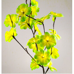 1 Set of 50cm H 20 LED Green Frangipani Tree Branch Stem Fairy Light Wedding Event Party Function Table Vase Centrepiece Tropical Decoration