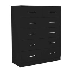 Sarantino Tallboy Dresser 6 Chest Of Drawers Table Cabinet Bedroom Storage Black