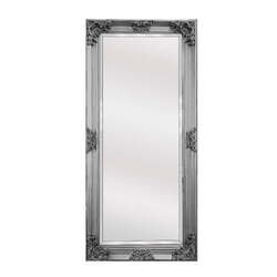 Deluxe French Provincial Ornate Mirror - Antique Silver - 90cm x 170cm