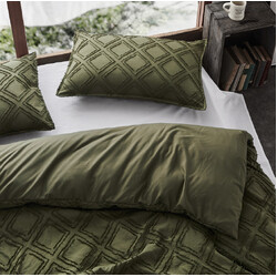 Tufted ultra soft microfiber quilt cover set-super king khaiki green