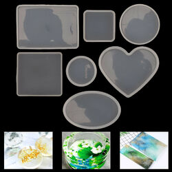 18pcs Coaster Cup Mat Mold Round Silicone Mould Kit for Craft?DIY Epoxy Resin