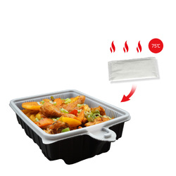 30 Pack Dalat Heating Lunch Box Container 33cm Rectangle + Heating Bag