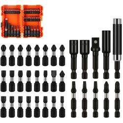 34Pc Impact Screwdriver Bit Set Nut Driver Magnetic Drill Holder Quick Release