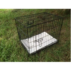 YES4PETS 24' Collapsible Metal Dog Crate Puppy Cage Cat Carrier With Mat