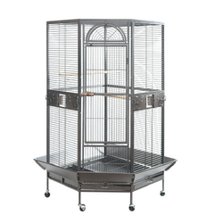 YES4PETS 161 cm XL Corner Bird Cage Pet Parrot Aviary Perch Castor Wheel