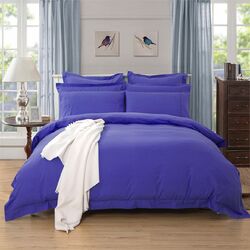 1000TC Tailored Single Size Royal Blue Duvet Quilt Cover Set