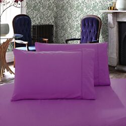 1000TC Premium Ultra Soft King size Pillowcases 2-Pack - Purple