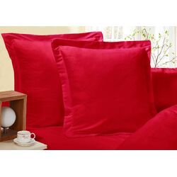 1000TC Premium Ultra Soft European Pillowcases 2-Pack Red