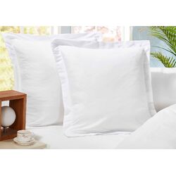 1000TC Premium Ultra Soft European Pillowcases 2-Pack White