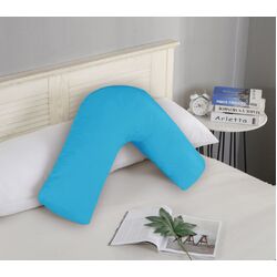 1000TC Premium Ultra Soft V SHAPE Pillowcase - Light Blue