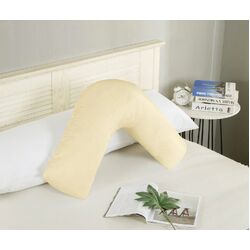 1000TC Premium Ultra Soft V SHAPE Pillowcase - Yellow Cream