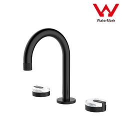 2021 New Marble Stone handle matte black wall taps 1/4 turn matte black pattern