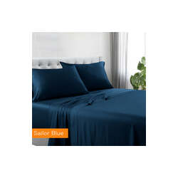 1200tc hotel quality cotton rich sheet set double sailor blue