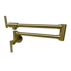 2023 Brushed Gold Kitchen tap Wall Mounted Pot Filler Single Cold Water inlet