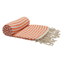 PORTSEA TURKISH COTTON TOWEL - CORAL