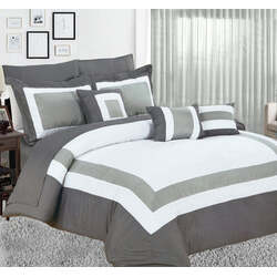 10 piece comforter and sheets set queen charcoal