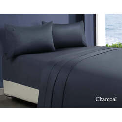 1000tc egyptian cotton sheet set 1 double charcoal