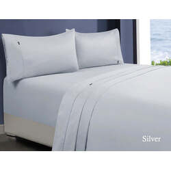 1000tc egyptian cotton sheet set 1 single silver