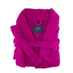 small medium egyptian cotton terry toweling bathrobe fuchsia