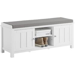  Shoe Cabinet Bench, White