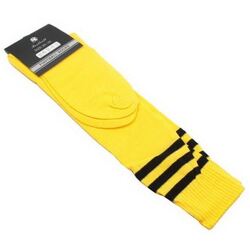 Mens Womens Sports Breathable Tube Long High Socks Knee Warm Casual Footy Soccer, Yellow