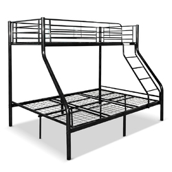 Bunk Bed Double Single Triple Metal Frame Beds Children Bedroom Kids Furniture