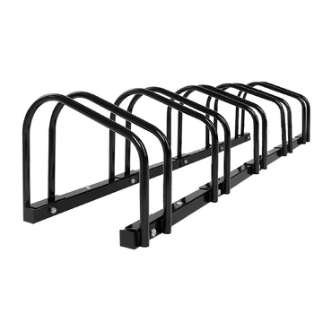 5 Portable Parking Bike Rack Bicycle Instant Storage Stand - Black