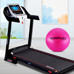 NORFLX New Electric Treadmill Auto Incline Home Gym Exercise Fitness Gym Ball